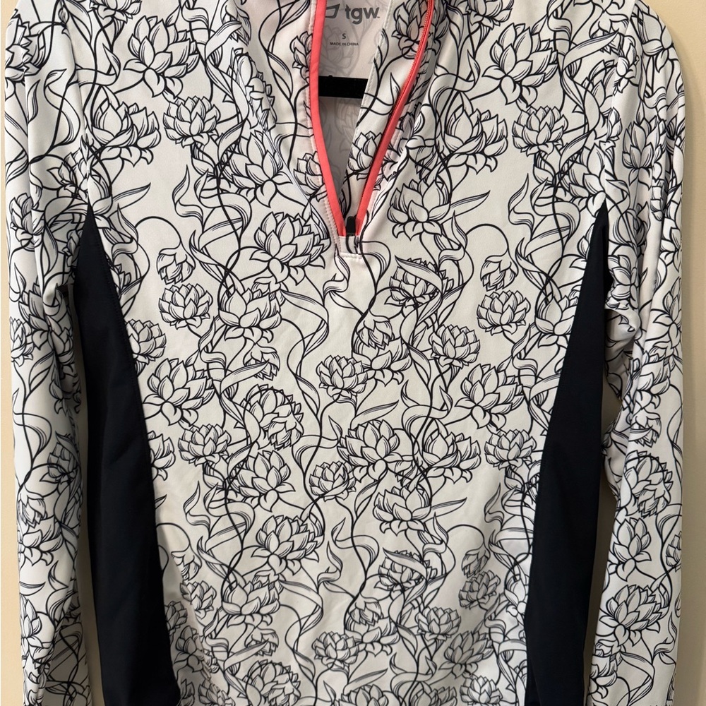 Floral Long-Sleeve Golf Top